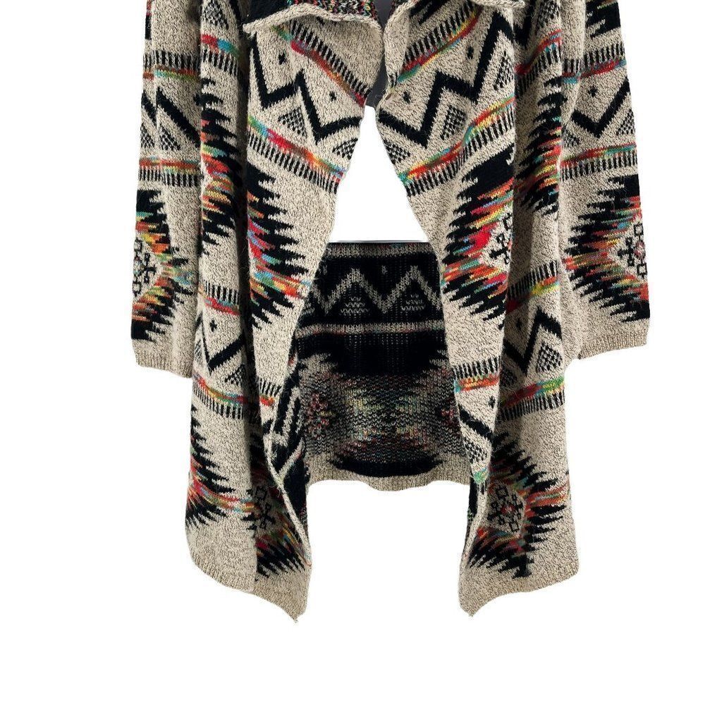 Dreamers Aztec Southwestern Long Sleeve Cardigan Sweater - Picture 4 of 8